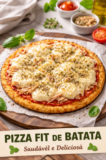 Pizza Fit de Batata com Frango: Saudável, Saborosa e Fácil de Fazer